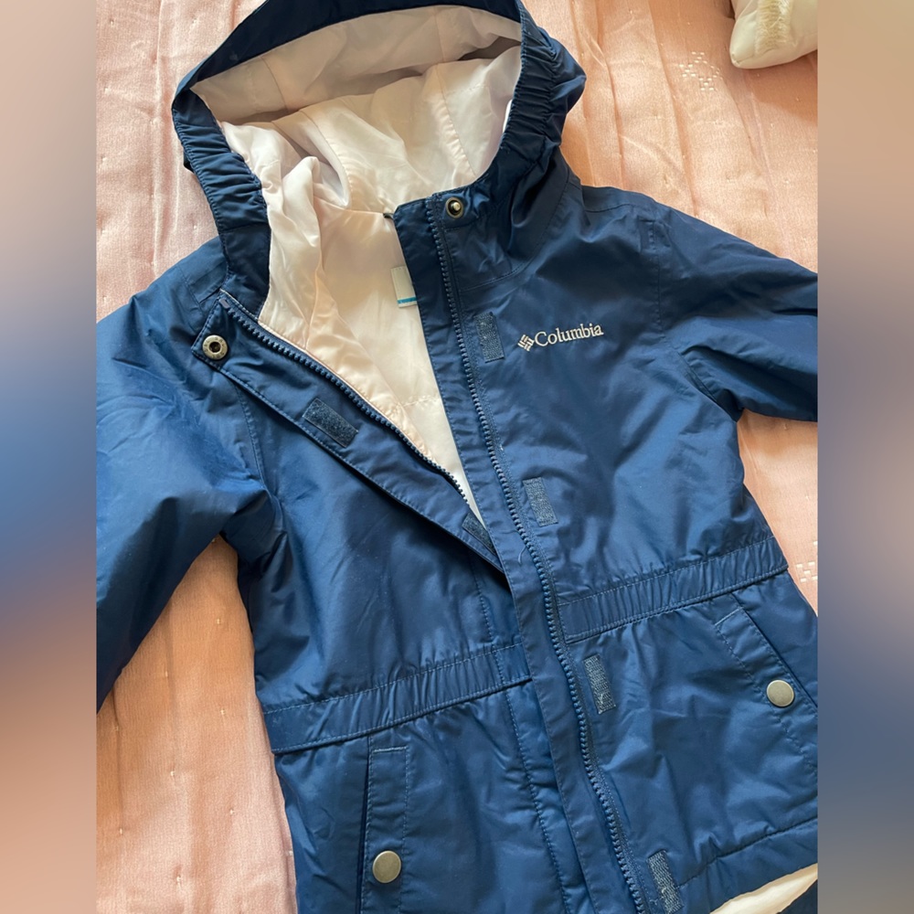 Youth navy blue Columbia waterproof jacket